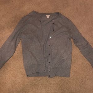 J. Crew grey button up cardigan